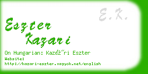 eszter kazari business card